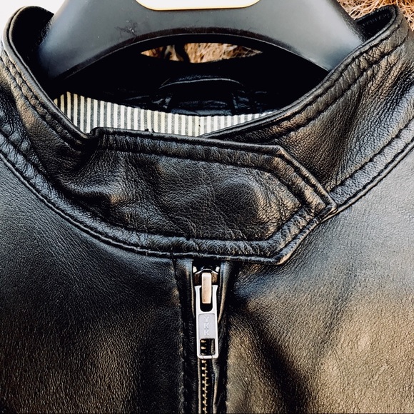 Women’s L Members Only Moto black leather jacket